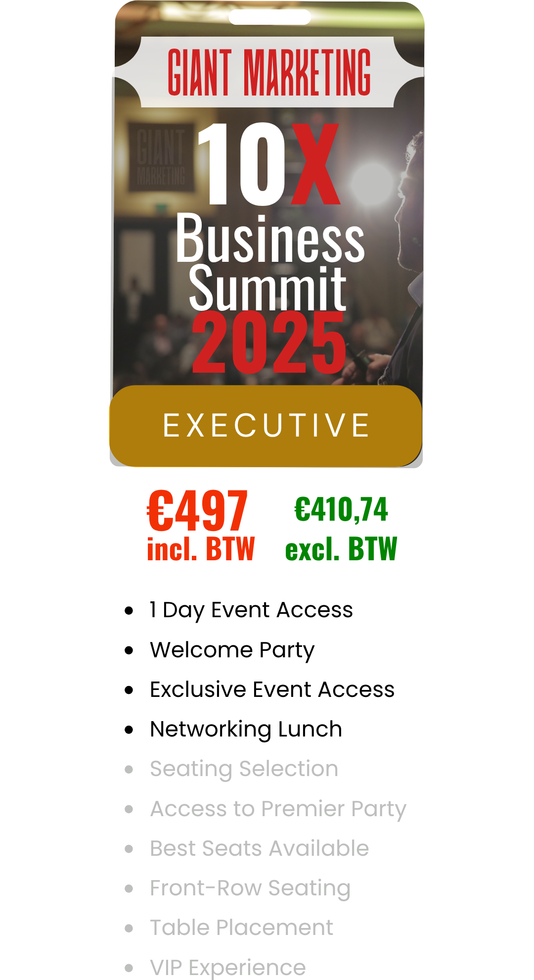 10X Business Summit 2025 Executive Ticket