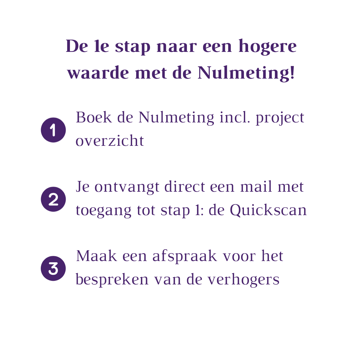 Nulmeting incl. projectoverzicht