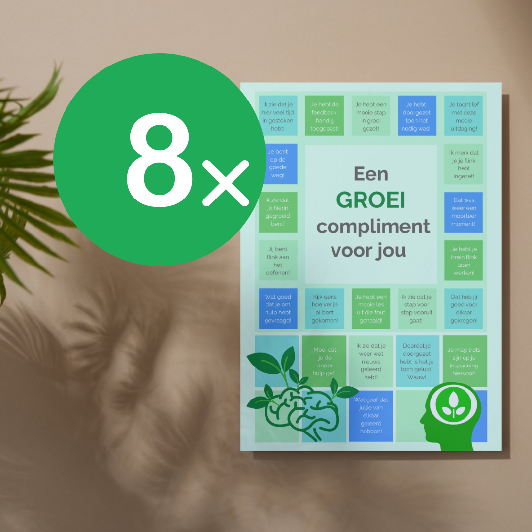 Set 8 complimentenposters inclusief verzenden