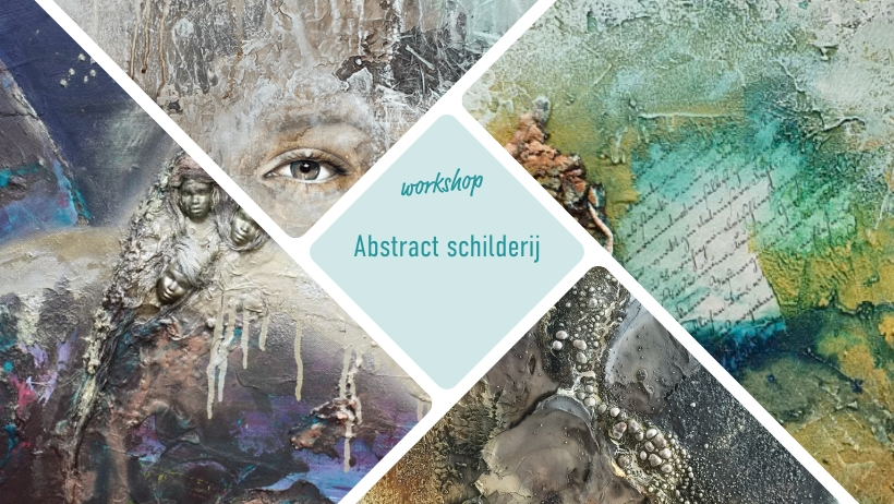 Workshop abstract schilderij maken/ 5 april / Tiel