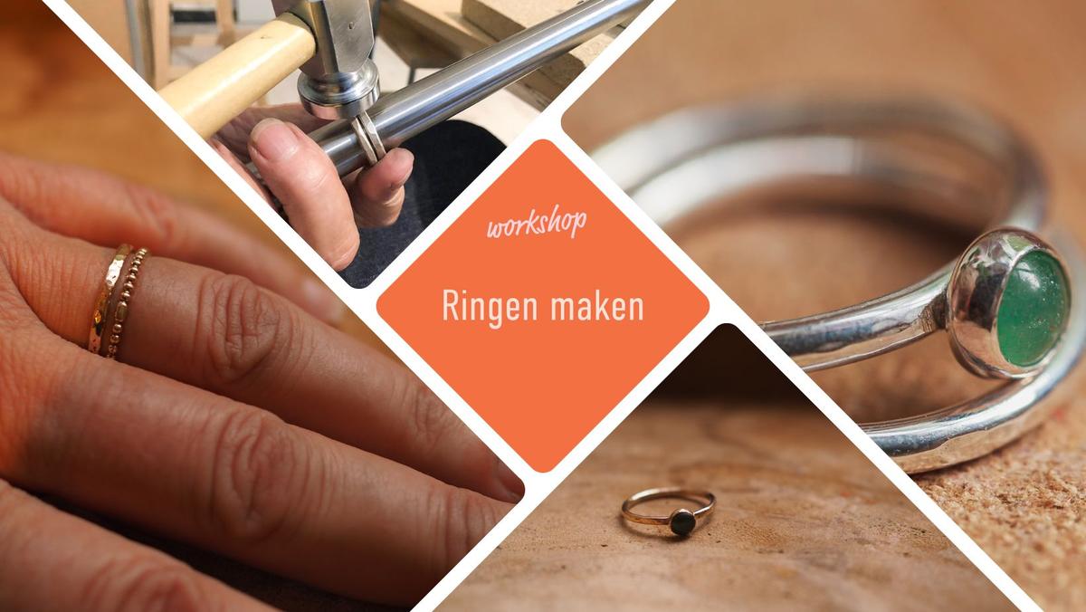 Workshop 3 zilveren aanschuif ringen maken zondag  8 september 11:00 in Groningen