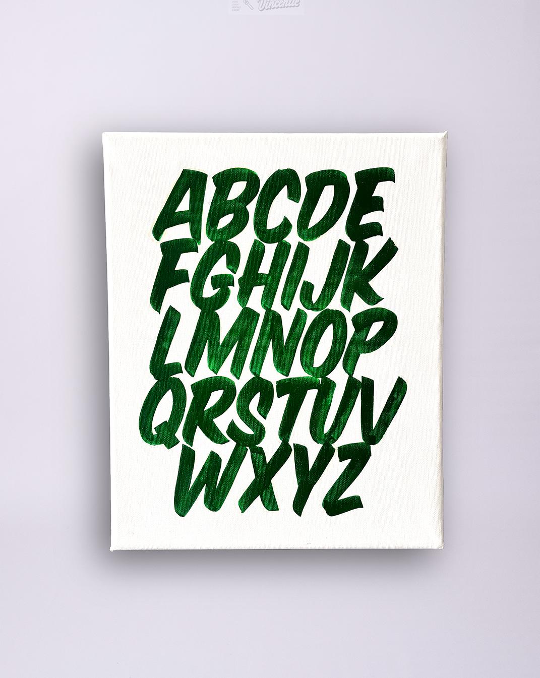 Casual alfabet (groen)
