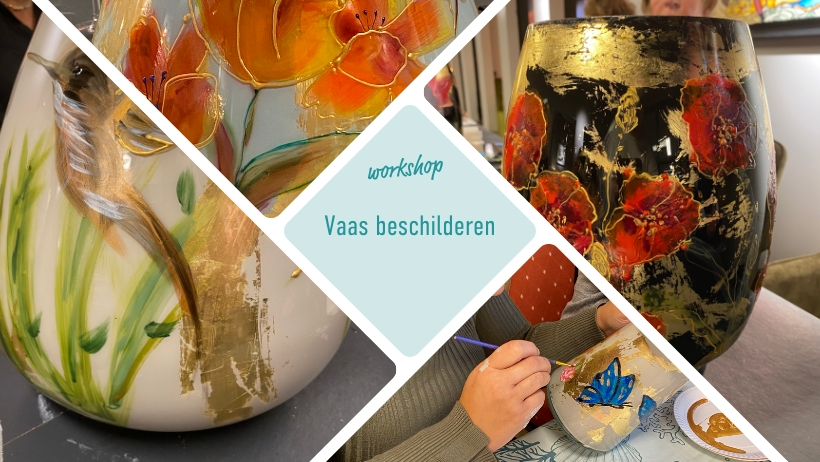 Workshop Grote glazen vaas beschilderen / 12 juli / Tiel