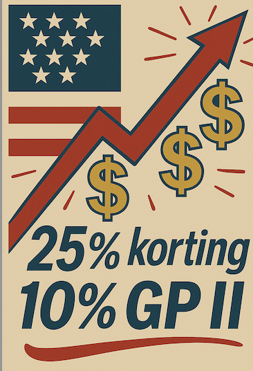 10% GP II met 25 % korting
